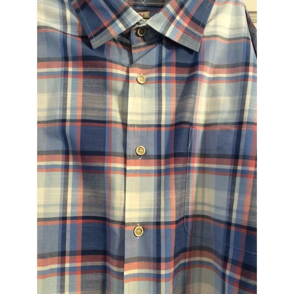 Johnnie O Hangin' Out Mens Fairfield button down 2XL plaid long sleeve VNC